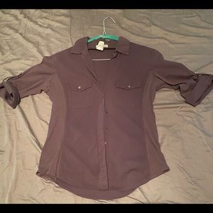 Gray button down James Perse Top
